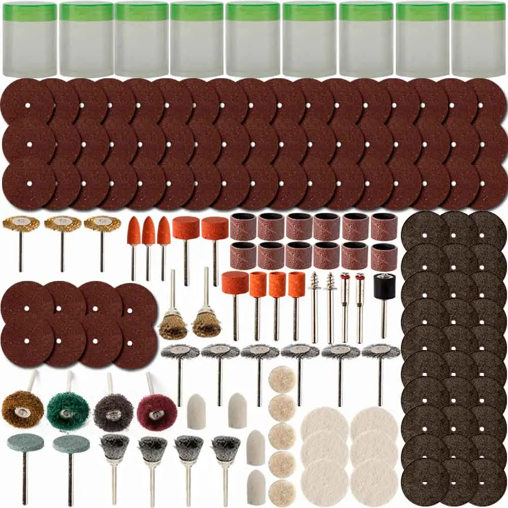 340 шт. мини-дрель, набор инструментов для шлифовки, полировки, наборы Dremel, микро-сверла, вращающиеся полировочные биты, электроинструменты - Цвет: 340pcs