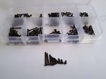 

180PCS M1.6 Allen Bolt Hex Socket Round Cap Head Screw Assortment Kit Set Black