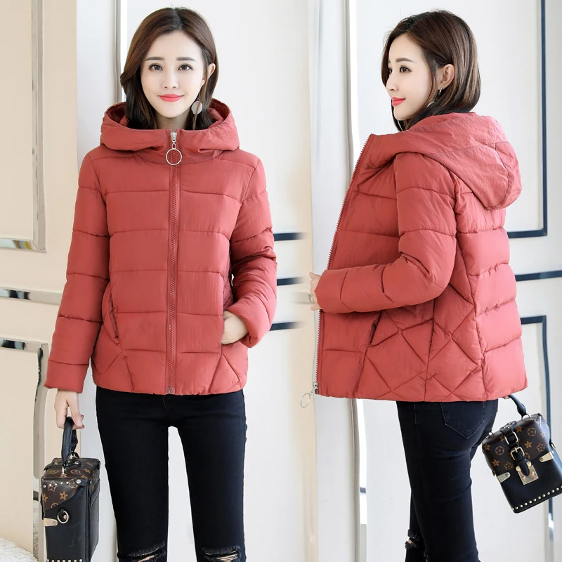 Winter Jacket Women Cotton Short Jacket 2019 New Padded Hooded Warm Parkas Coat Female Autumn Outerwear plus size S -6XL