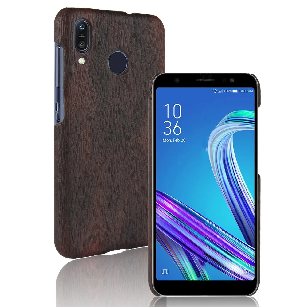 ZB555KL 5 &quotРоскошные Woodern кожи Винтаж кожаный чехол для Asus Zenfone Max M1 жесткий Чехлы