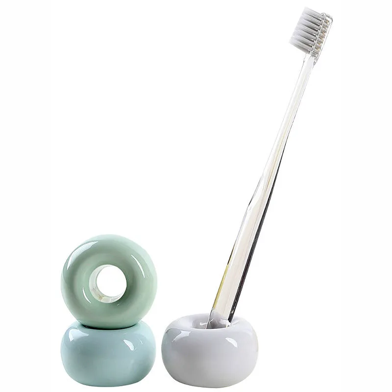 buy Creative Ceramic Toothbrush Storage Racks Desktop Pen Holder Stand Shelf Portable Tooth Brush Holder Bathroom Office Accessories