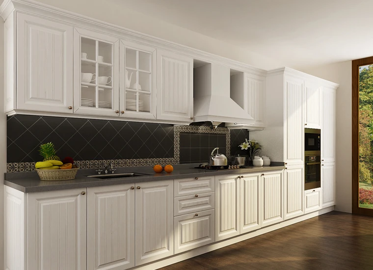 7 Days Delivery Retail French PVC cheap kitchen cabinets