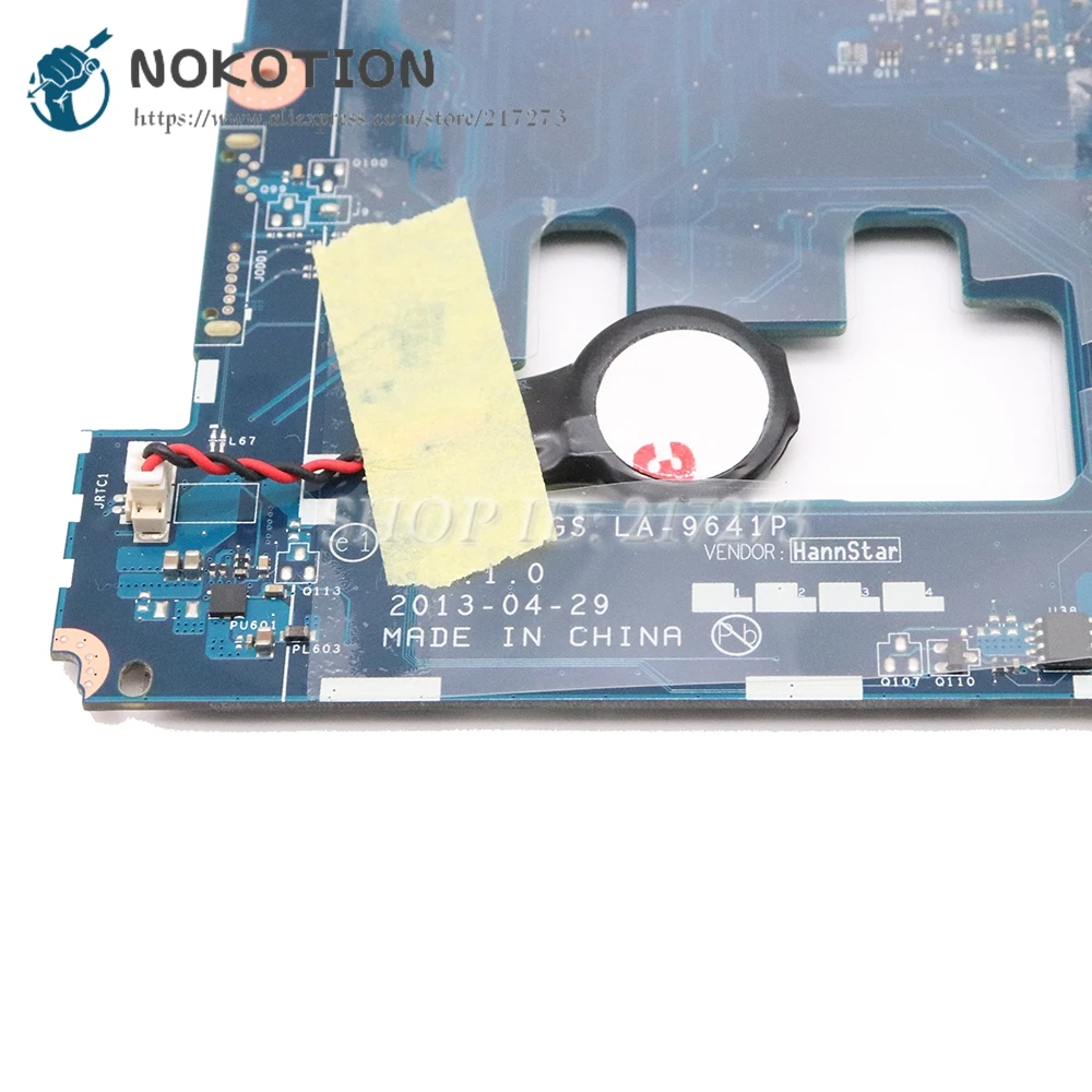 NOKOTION VIWGQ/GS LA-9641P материнская плата для ноутбука lenovo G510 основная плата HM86 DDR3L R7 M256 видео карты