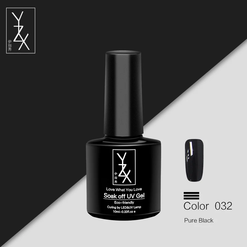 YZX 1 шт. 10 мл базовый гель/не протирать верхнее покрытие/матовый гель лак для ногтей блестящая поверхность длительное впитывание УФ светодиодный лак для ногтей - Цвет: Pure Black