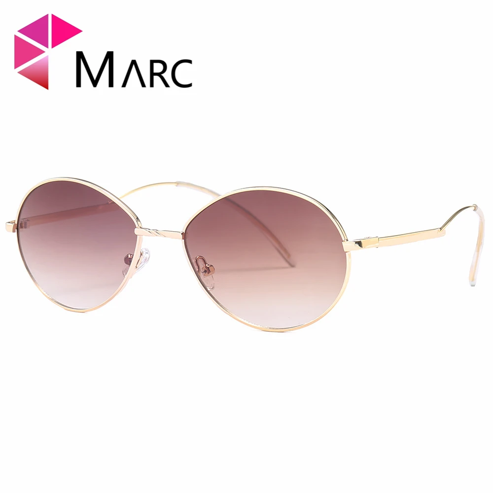MARC 100 # UV400 для женщин 2018NEW модные очки с металлической оправой Сивер синий сплав
