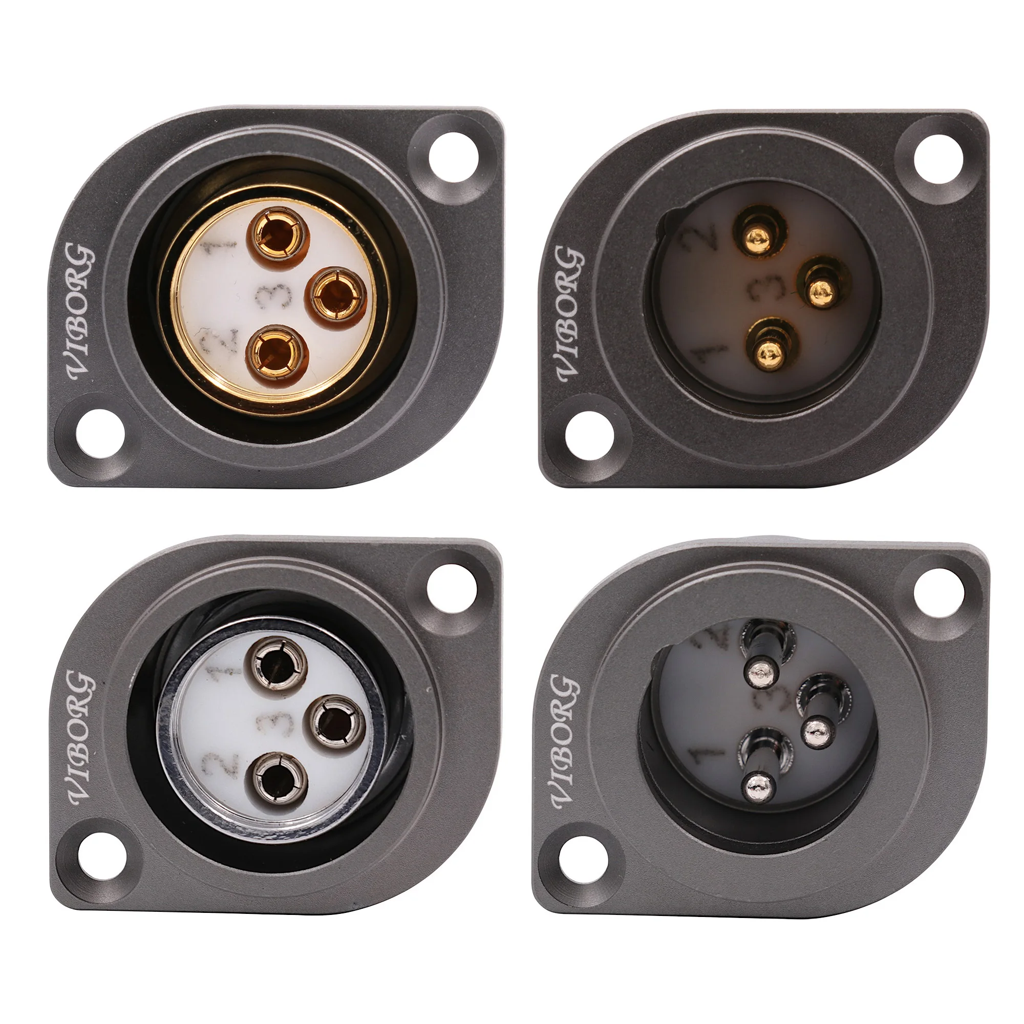 Разъём XLR разъем Viborg High End Мужской Женский 3 контактный для микрофона HiFi аудио