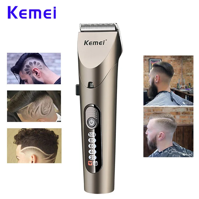 

Kemei km-1627 Rechargeable Electric Hair Trimmers New Style Professional Cordless Hair Clipper Razor Cutter Barber Beard Shaver