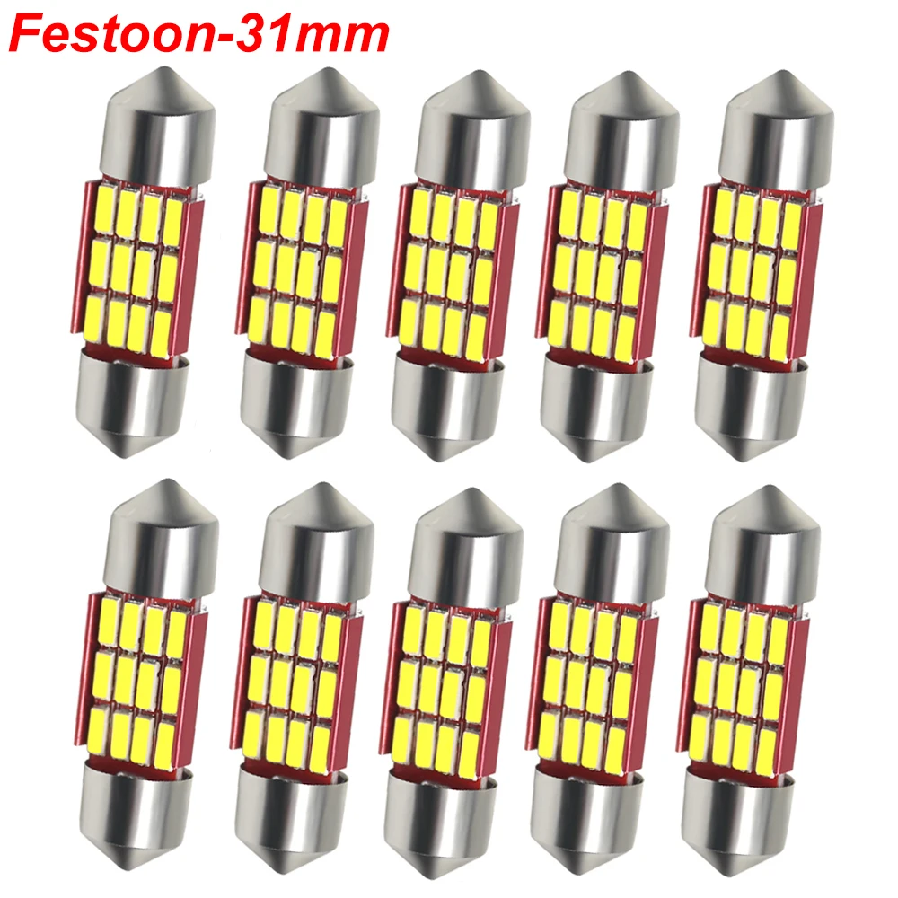 

C5W C10W Festoon 31mm LED Bulbs CANBUS 4014 SMD White For Car Auto Interior Dome Map Reading Lamp License Plate Lights DC 12V