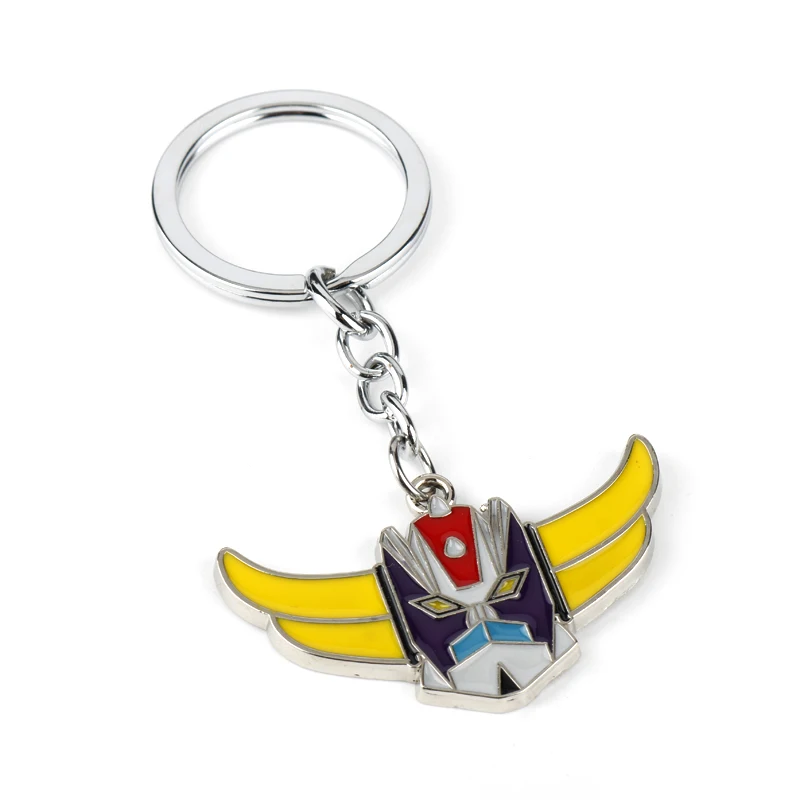 

Hot Janpan Anime Mazinger Z Metal Keychains UFO Robot Grendizer Logo Pendants Choker Car Keyring Men Boy Fans Jewelry Gifts
