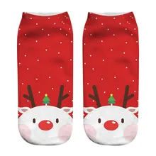 Унисекс рождественские Забавные 3D модные носки с принтом милые укороченные носки 9,11
