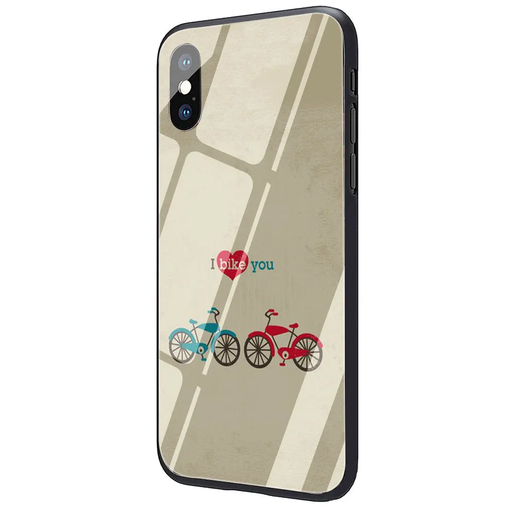Чехол для телефона из закаленного стекла для велосипеда для iPhone 11 Pro 6 6S Plus 7 8 Plus X XS XR XS Max - Цвет: G5
