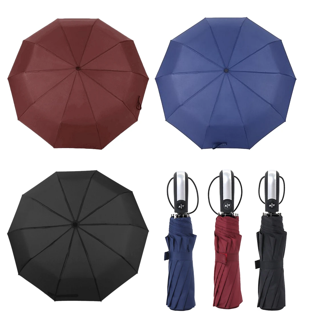 Large Umbrella Portable Rain Windproof Umbrella Fully Automatic 3