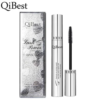Qibest 3D 블랙 마스카라 방수 연장 컬링 속눈썹, 리멜 마스카라, 실리콘 여성 전문 메이크업 마스카라, 5g