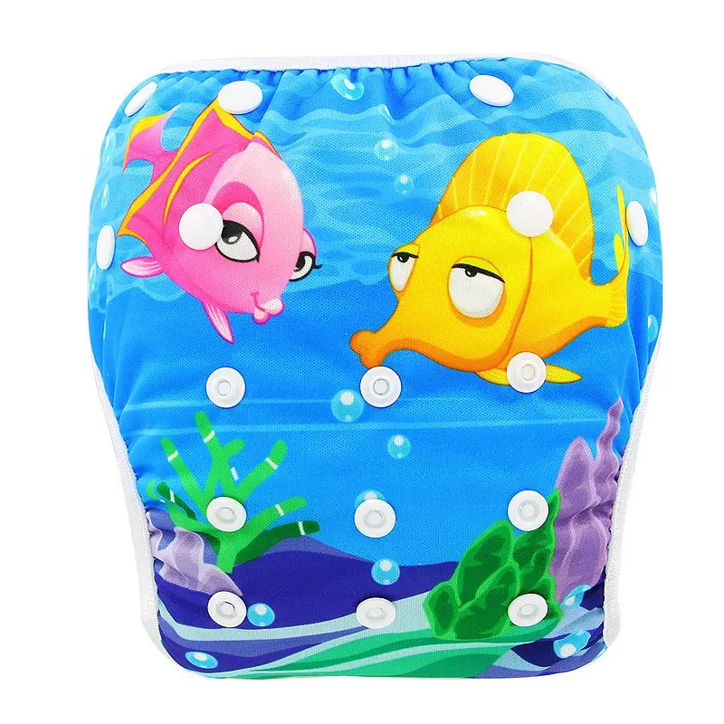 Ohbabyka многоразовые подгузники для плавания унисекс водонепроницаемые детские тканевые подгузники пеленки с единорогом пеленки для младенцев для плавания с карманом - Цвет: YK61