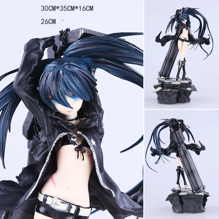 New 25cm Sexy Anime Figure Hatsune Miku Figma Black Rock Shooter PVC Action Figure Sexy Figure