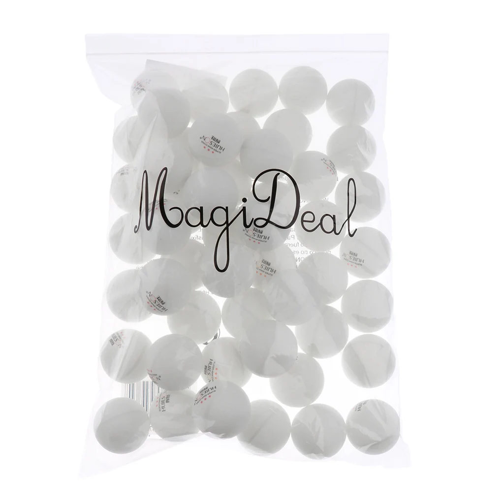 50 Pieces 3 Star 40mm Celluloid Table Tennis Balls Advanced Ping Pong Balls Training Practice 2 Color Options for Indoor Sports