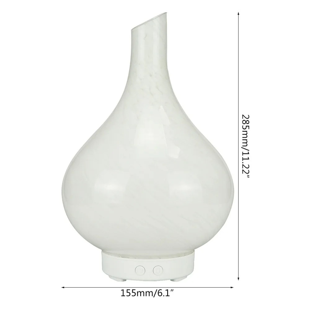 Разноцветная стеклянная ваза увлажнитель воздуха ароматизированный очиститель с 7 цветов светодиодный свет Электрический Ароматерапия