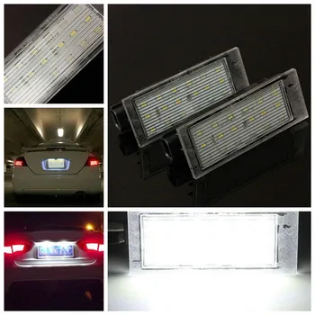 

For Renault Megane 2 Clio Laguna 2 Megane 3 Twingo Master Vel Satis License Plat2Pcs Car LED Number License Plate Light SMD3528