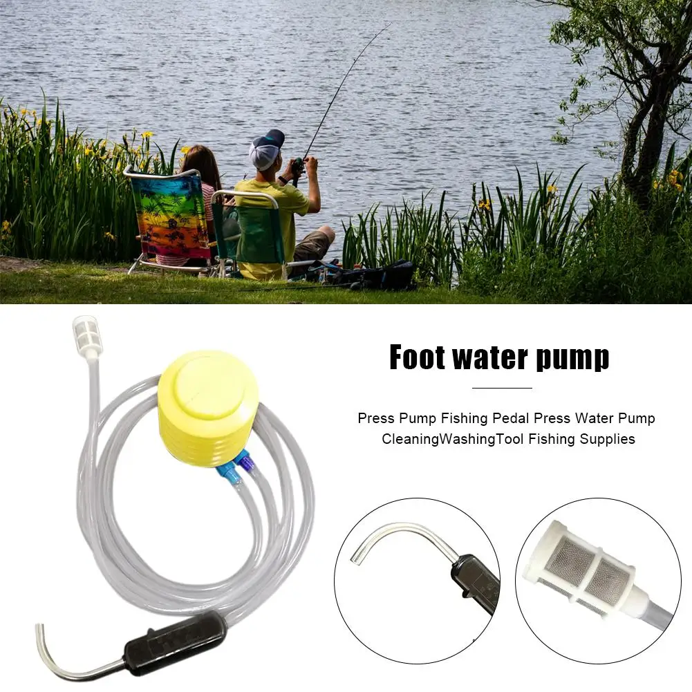 

Manual Pump Pedal Press Water Pump Cleaning Washing Tool Fishing Supplies Pedal Pump Fish Pond Accessories Dropship