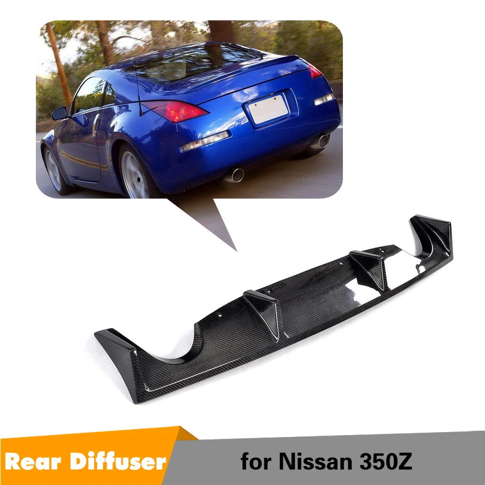 Carbon fiber Car Rear Bumper Lip Diffuser for Nissan 350Z Coupe And
