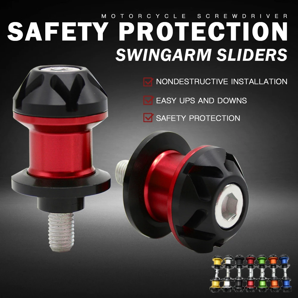 Motorcycle Accessories Swingarm Spools slider 6MM 8MM 10MM stand screws FOR YAMAHA KAWASAKI SUZUKI HONDA KTM BMW