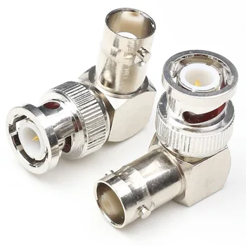 

50PCS BNC Male to BNC Female Right Angle RF Adapter RF Connector