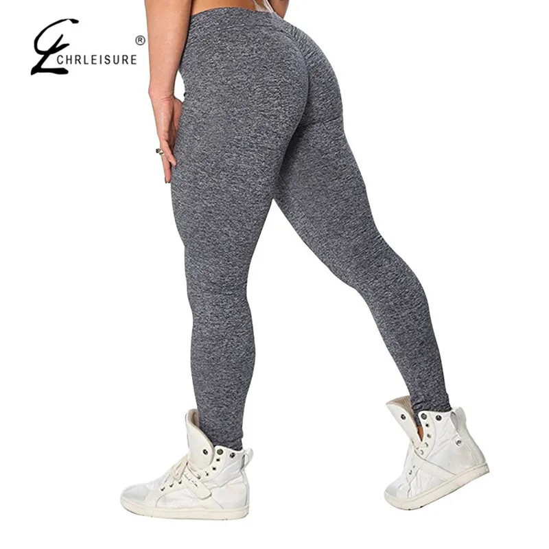 

CHRLEISURE Women Sporting Push Up Leggings Fashion High Waist Fitness Leggins Spandex Stretch Leggings Women Pants 7 Colors