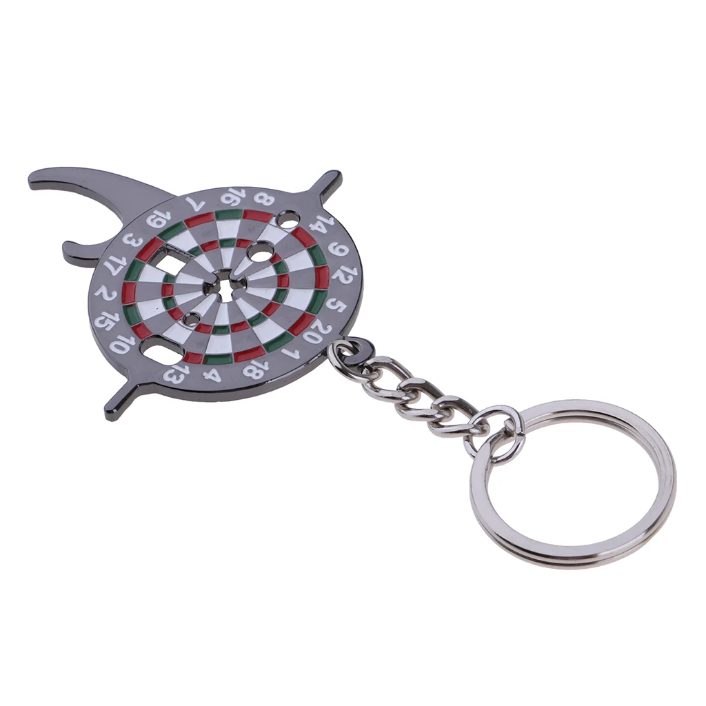 5 Pack Round Dart Point Sharpeners Sharpening Stone with Darts Wrench Tool with Key Ring