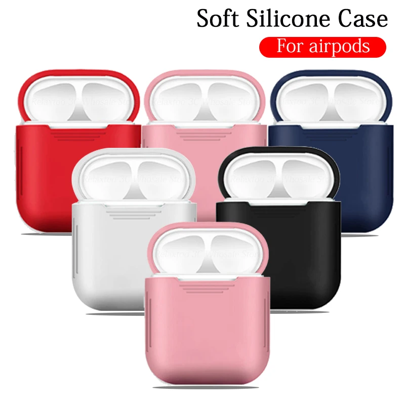 Мягкий силиконовый чехол s для Airpods беспроводных наушников ультратонкий