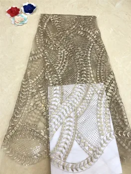 

Hot selling african good looking YG-448lx pretty lace fabric embroidered tulle mesh lace fabric for party dress