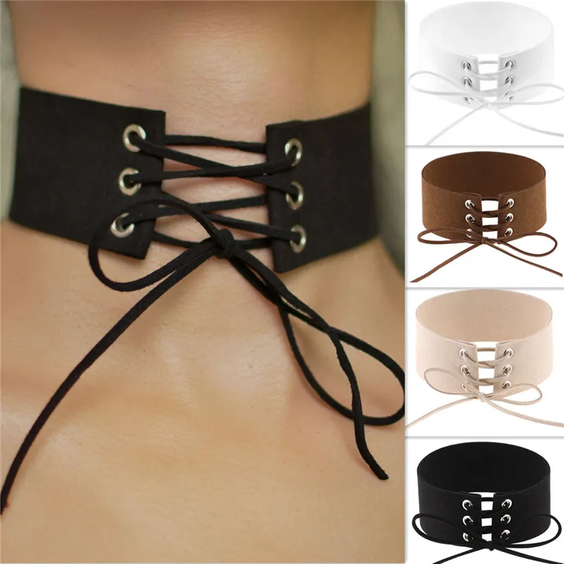 Fashion Chocker Jewelry Plain Black Velvet Choker Wide Ribbon Bow Chocker Necklace Women Gothic