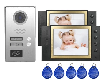 

XinSiLu New Style TFT LCD Color 8"Video Door Phone Doorbell IR Intercom Home Security Video System FRID Camera For 2-Apartments