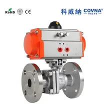 Нержавеющая сталь 304 пениматический фланец шарового клапана