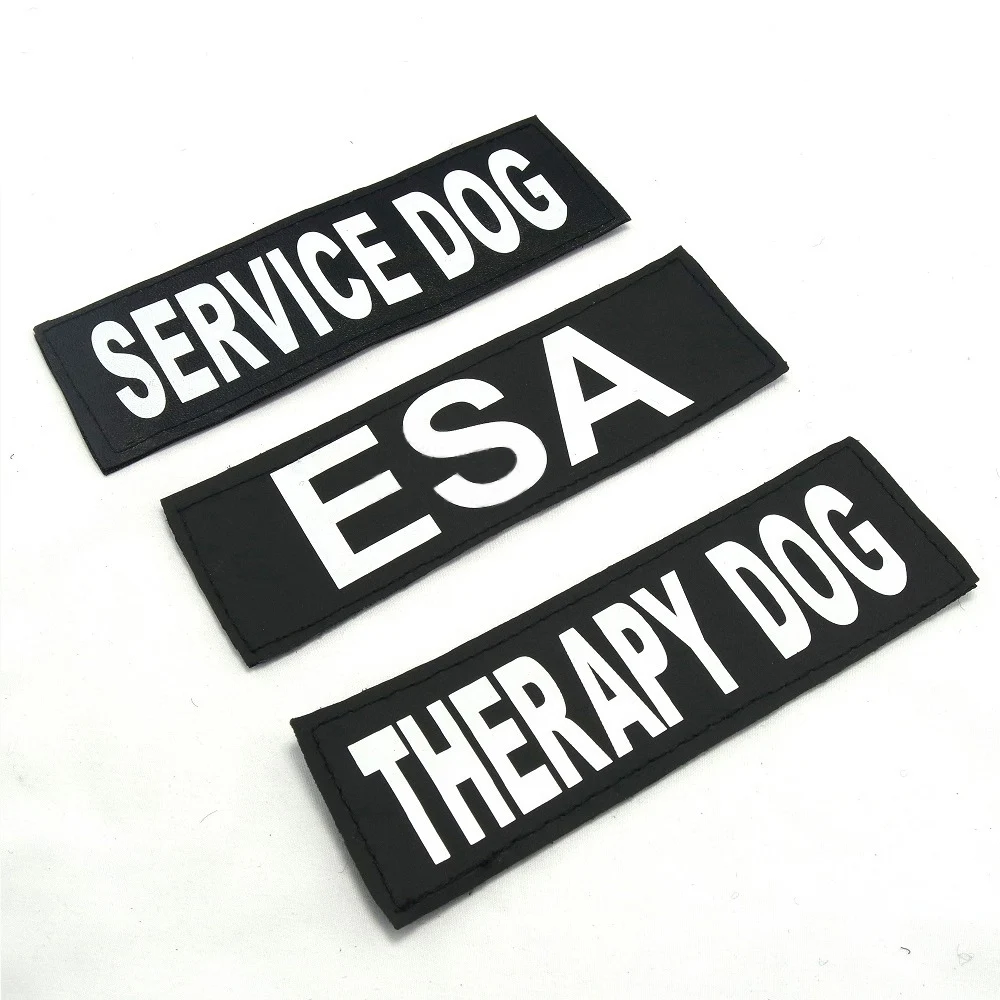 2pcs Service Dog Vest Dog Harness Label Self Sticker Removable Pet Logo