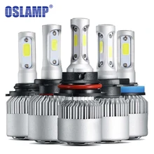 Oslamp 3 фишки Hi-Lo балка 9007 H4 светодиодные фары 72 Вт 8000LM 2 чипы для H3 H1 H7 светодиодные лампы автомобиля светодиодные H11 туман лампы 9012 9005 9006