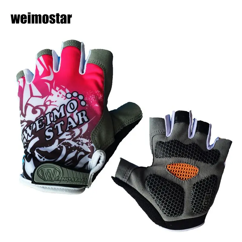 Перчатки для велоспорта гелевые мужские и женские перчатки для велоспорта - Цвет: Розовый