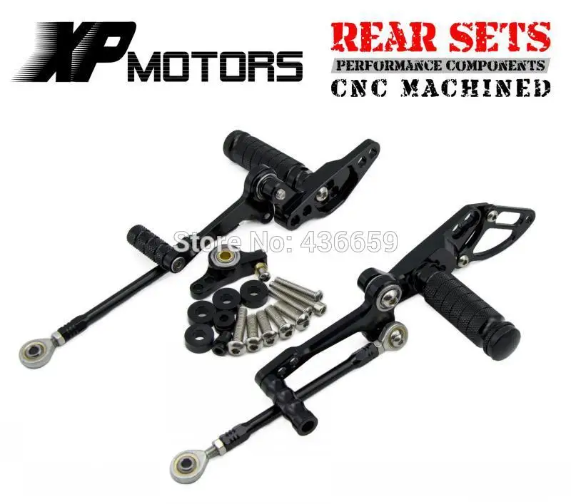 

Motorcycle Black Adjustable Foot Pegs Racing Foot Control Rear Sets For Ducati StreetFighter 1098 2009 2010 2011 2012