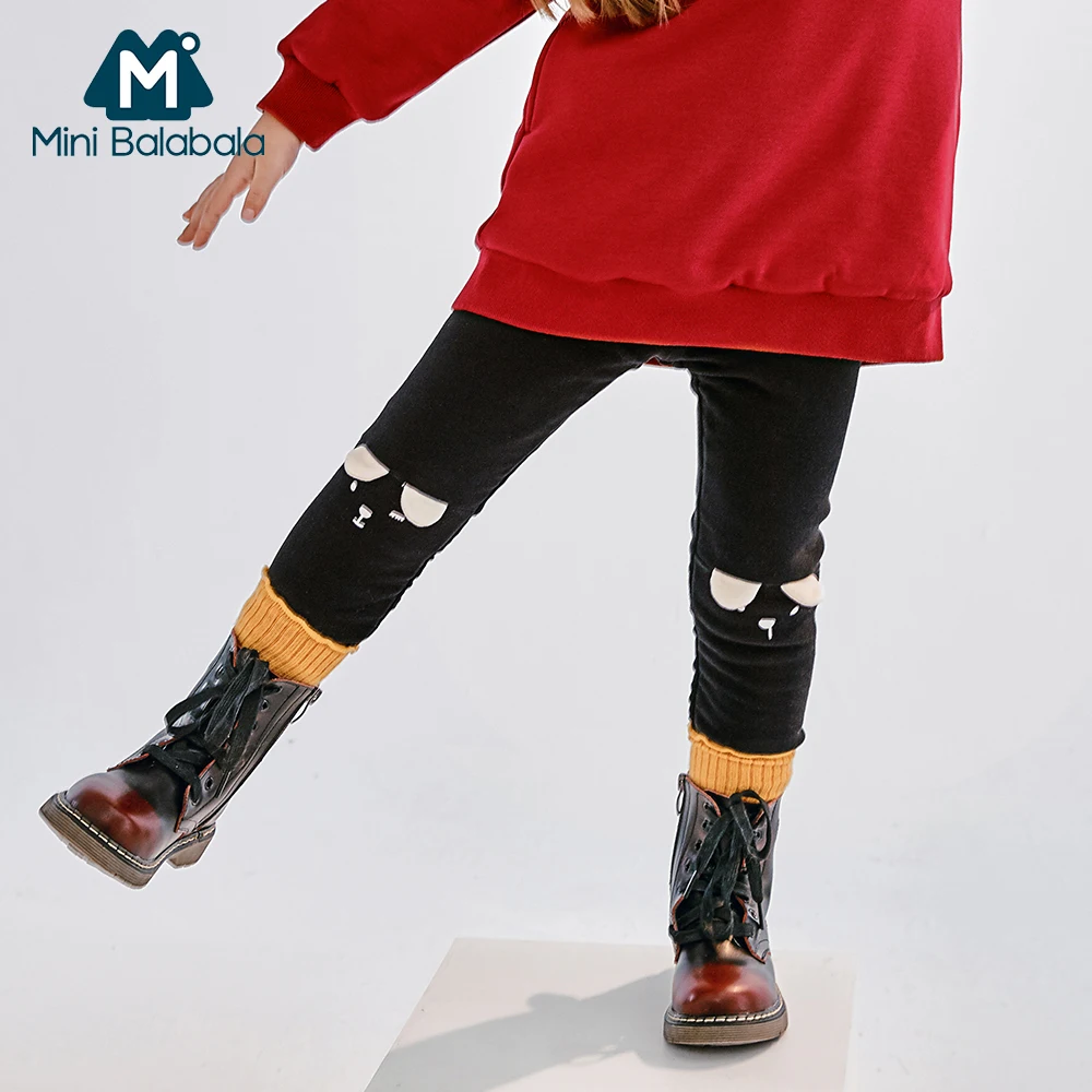 

Mini Balabala Brushed Thermal Cute Bear Leggings For Girls Toddler Kids Bottoms Pants For Children Skinny Sweatpants Trousers