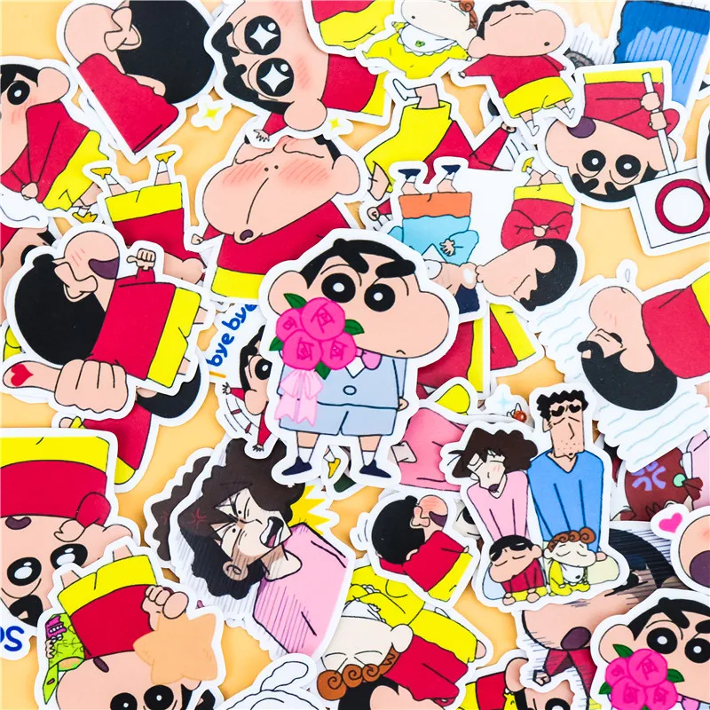 40 шт. креативные милые самодельные наклейки crayon Shin chan nowara shnnosuke для