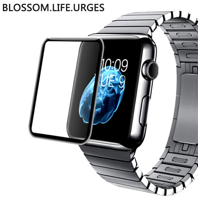 HD 3D полное покрытие краев для apple watch 1 2 3 38/40 мм стеклянная пленка часов 4 42/44