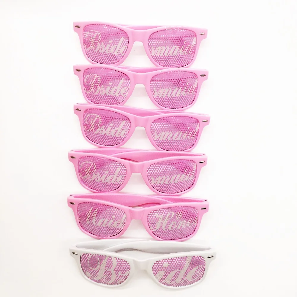 Us 1281 57 Di Scontodivertente Occhiali Da Sole Del Partito Nuziale Addio Al Nubilato Favori Da Sposa Spose Occhiali Rosa Decorazione Del Partito