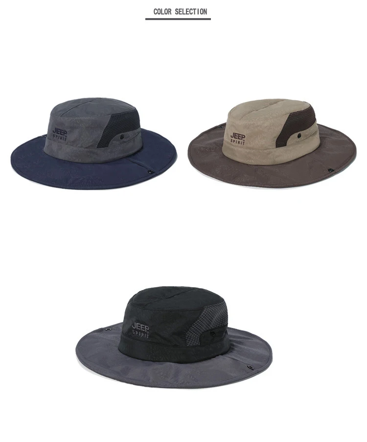 JEEP SPIRIT Bucket Hat Men Fishing Hat Caps Breathable Military Outdoor Men's Cap Fisherman Hat Gorras Casquette Dropshipping