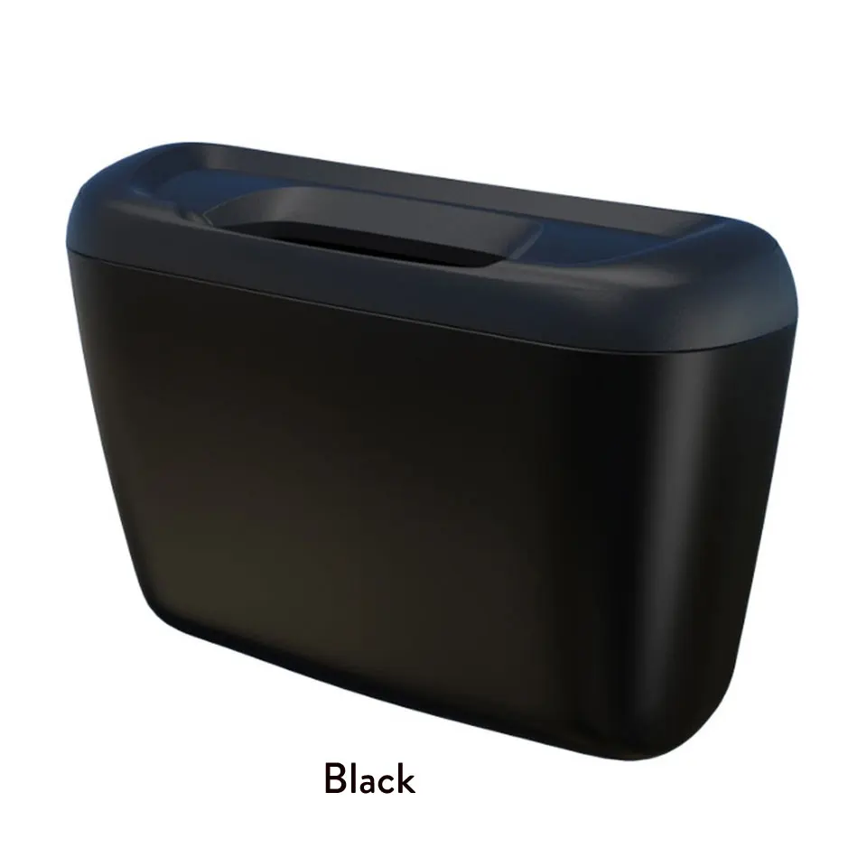 Mini Car Trash Can Storage Box Auto Door Seat Back Visor Trash Bin Paper Dustbin 3 Colors Car Storage Bag Interior Accessories