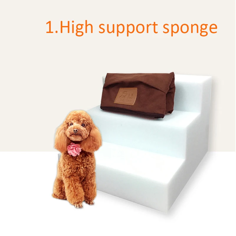 3 Steps Dog Stairs Pet Climbing Ladder Bed Anti-slip Waterproof Cat Staircase Breathable Cushion Mat Dogs Puppy Cat Dropshipping