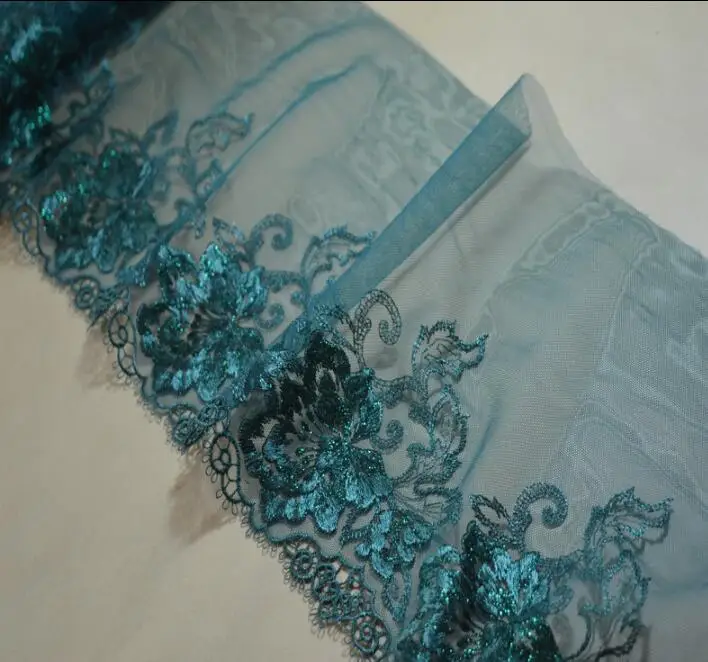 

3 Meters Green Color Handmade DIY Clothing Accessories Embroidery Lace Fabric Curtains Sofa Lace Trim 21c Width