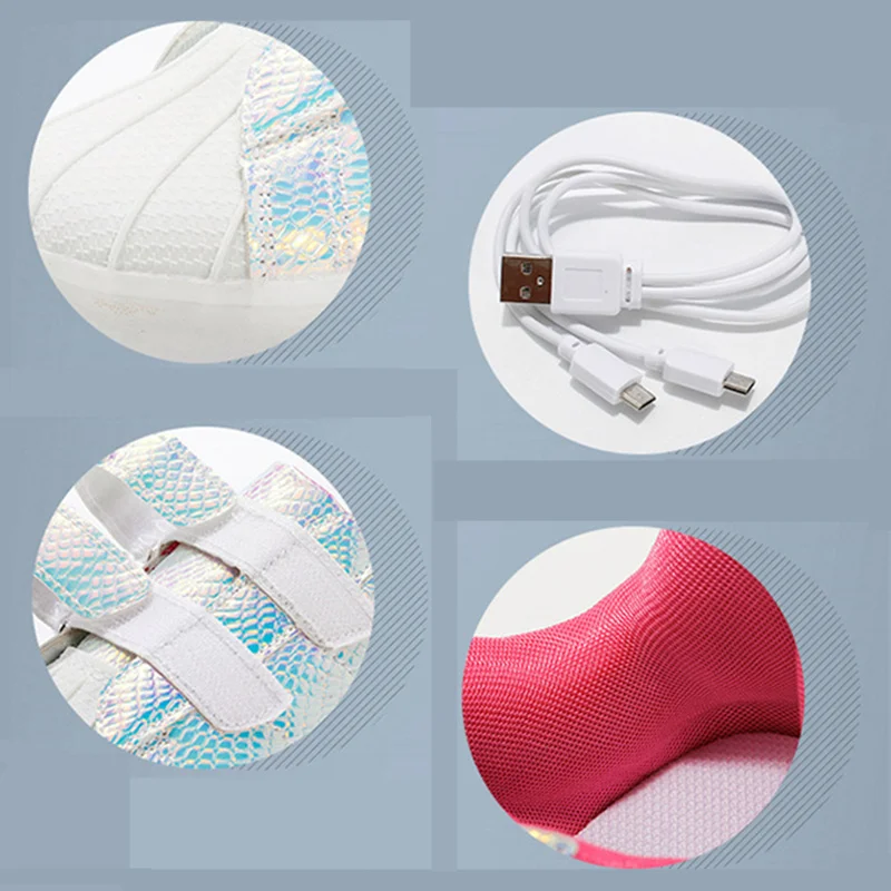 Ceny 7ipupas 2017 jesień dzieci buty z podświetleniem led sneakers chłopców i dziewcząt luźne buty sportowe unisex świecące buty świeci się 11 kolorów