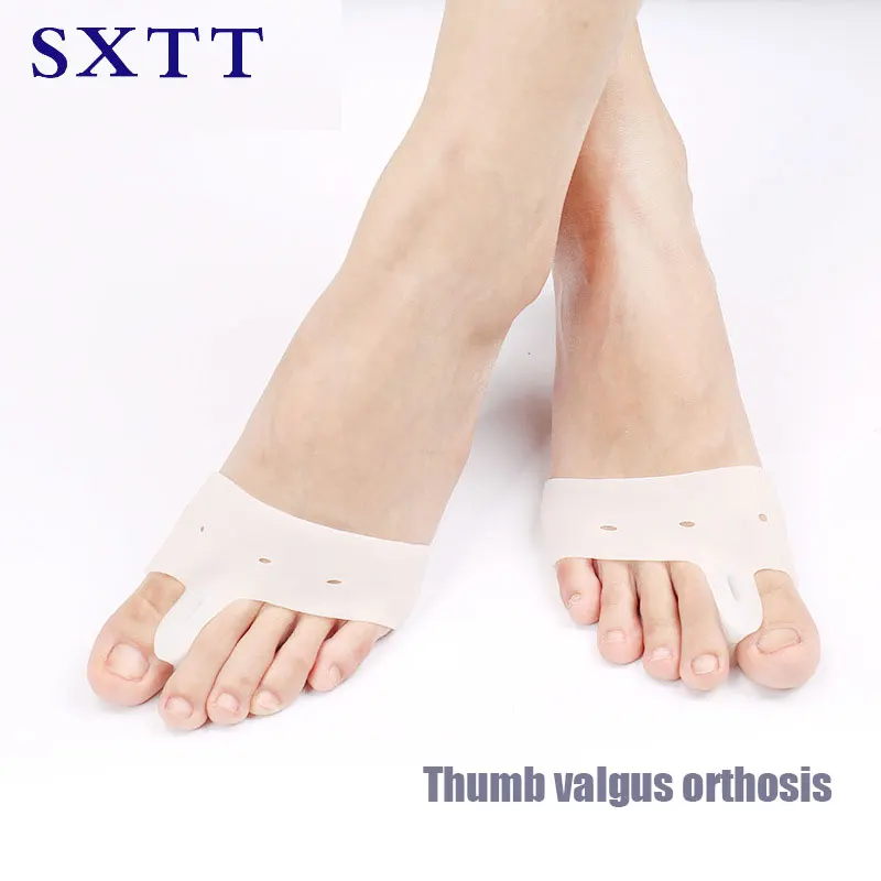 

SXTT Silicone Gel Toe separator thumb valgus correction Orthopedic insoles Forefoot Pad Half Yard Insoles for High heels Shoes