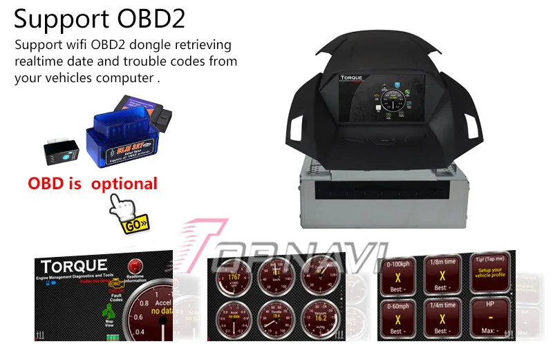 Excellent Topnavi 8" Quad Core Android 6.0 Car GPS Navigation for Ford Kuga Autoradio Multimedia Audio Stereo,NO DVD 31