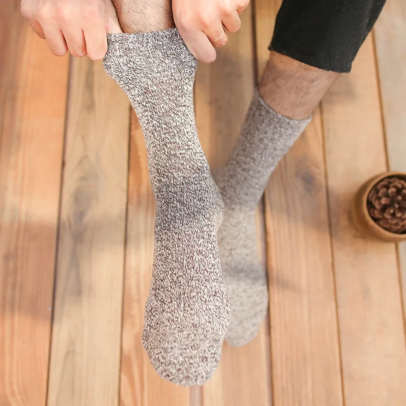 Для мужчин толстые коттоновые носки специальные зимние толстые теплые носки высокого качества зимние Для мужчин s harajuku ретро теплая шерсть