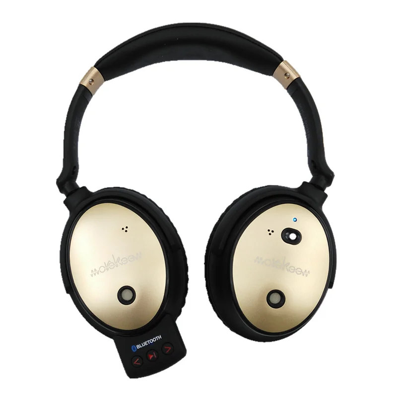 Bluetooth наушники с шумоподавлением, MK-100NB, съемный кабель с микрофоном, Накладные наушники CSR 4,0, беспроводная гарнитура Auriculares